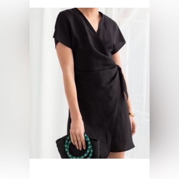 And Other Stories Linen Wrap Mini Dress , size 6 - Picture 5 of 12